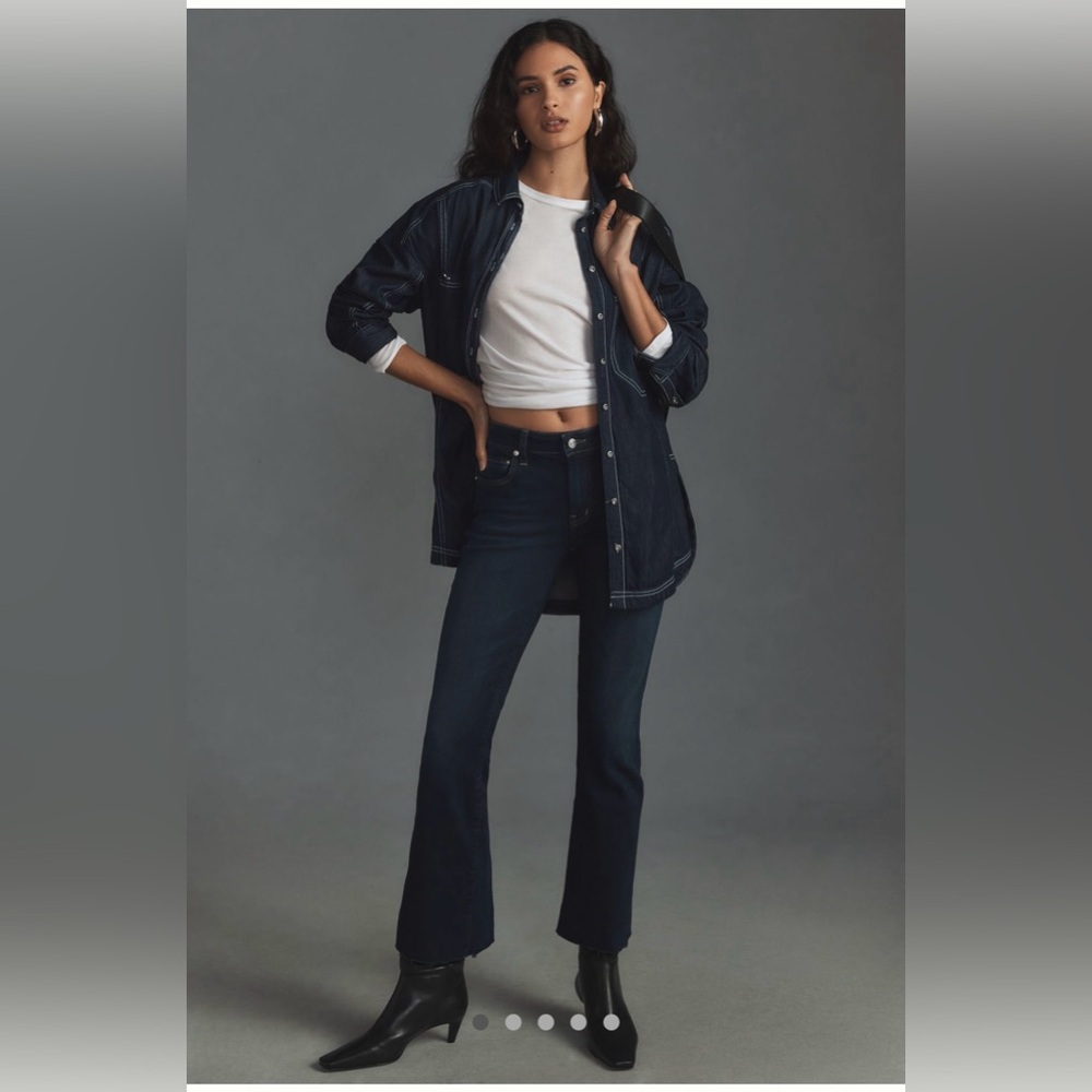 Edwin Lark Ankle Mid-Rise Crop Flare Jeans Size 30
